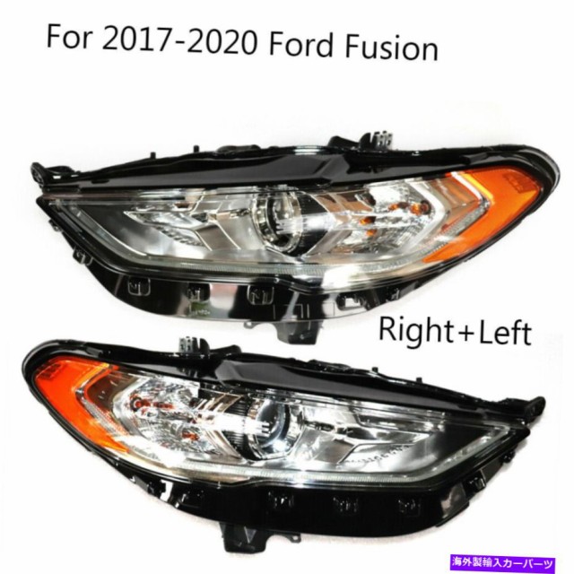 USヘッドライト 2017-20 Ford Fusion Haloge W / Projectorヘッドライトヘッドランプ左+右 For 2017-20 Ford Fusion Halogen w/