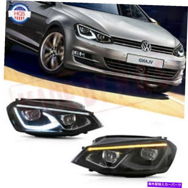 USヘッドライト 2015-2017 Golf MK7のスタートアップアニメーションMK8スタイルでペアLEDヘッドライト Pair LED Headlights With