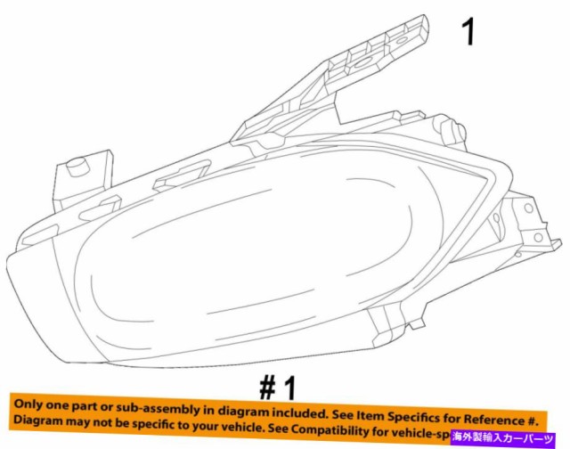 USヘッドライト Dodge Chrysler OEM 2016 Dart-Headlightアセンブリ左68292805AA Dodge CHRYSLER OEM 2016 Dart-Headlight Assem