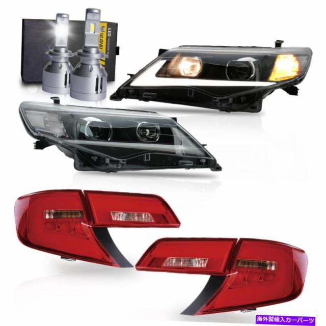 USヘッドライト LEDヘッドライト+赤色LED Taillights + Vland H7 LED電球は12-14トヨタカムリ LED Headlights + Red LED Taillig