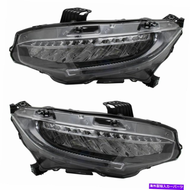 USヘッドライト ホンダシビックのためのLEDヘッドライトランプアセンブリペアLH RH側 LED Headlight Lamp Assembly Pair LH RH S