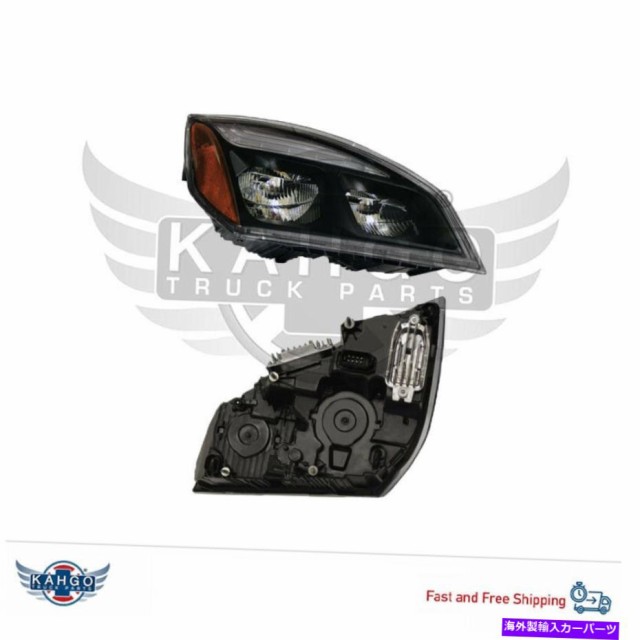 USヘッドライト ヘッドランプLHブラックLED FreightLiner P4 564.46001L A66-01405-002 Headlamp LH Black LED Freightliner P4