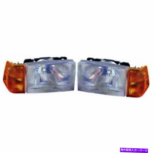 USヘッドライト Wiaes / Wia Headlight＆Signg Combo 1988-1997ペアRHとLH側 For Volvo WIAES/WIA Headlight & Signal Light Com