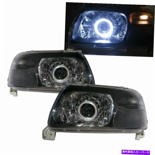 USヘッドライト Grand Vitara FT / GT MK2 98-05 3D / 5DガイドLED HaloヘッドライトブラックSUZUKI LHD Grand Vitara FT/GT MK2