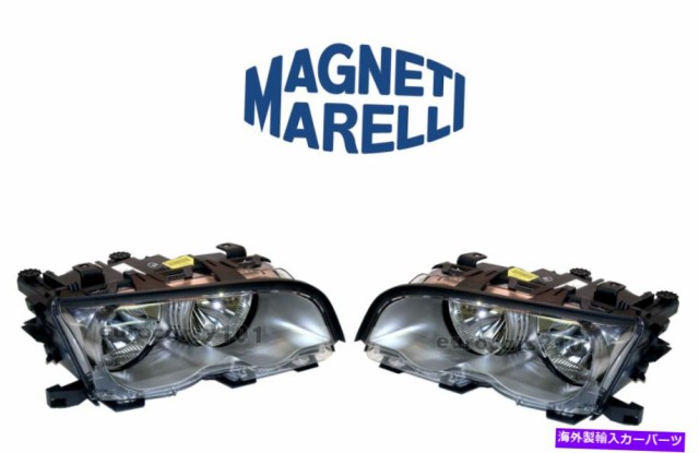 USヘッドライト 新着！ BMWセットの左右のハロゲンヘッドライトMarelli LUS5142 LUS5141 New! BMW Set of Left and Right Haloge