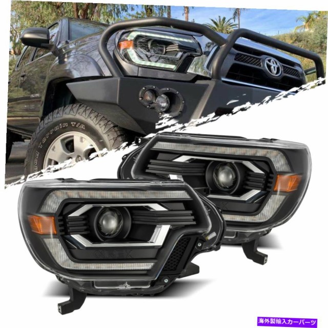 USヘッドライト 12-15トヨタタコマプロジェクタープロシリーズヘッドライト交換ブラック For 12-15 Toyota Tacoma Projector PRO