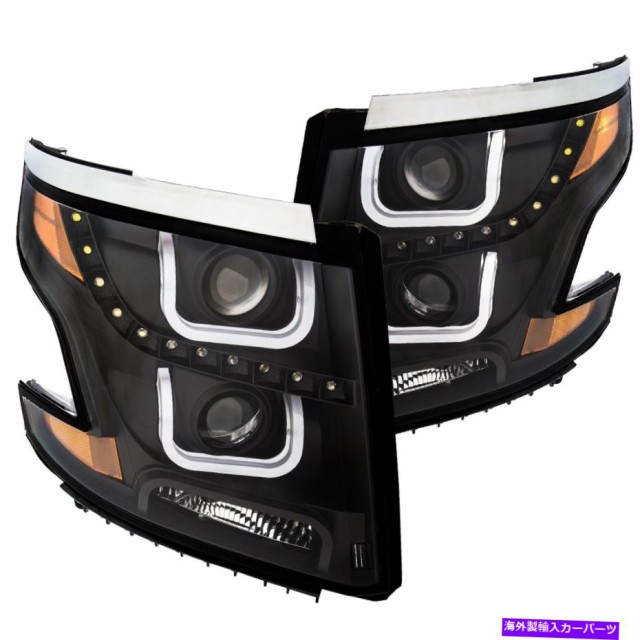 USヘッドライト 2015-2016のためのU-Barとアンドョ黒プロジェクターのヘッドライト111340 ANZO Black Projector Headlights with