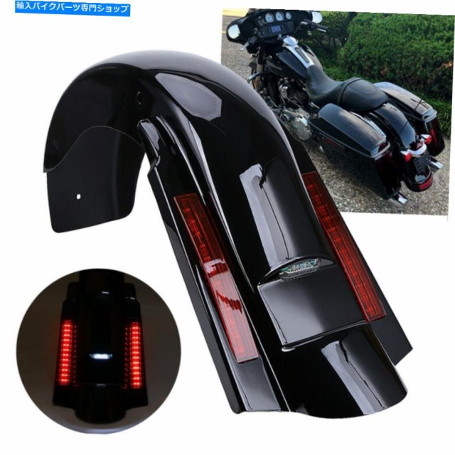 Rear Fender CVO 4 "ハーレーツーリンググライド1993-2008のためのledリアフェンダーの伸縮 CVO 4" Stretched Extended W/ LED R