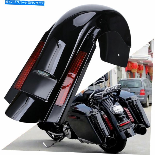 Rear Fender ハーレーツーリングElectra Road GlideのためのブラックCVOストレッチリアフェンダーLEDシステム Black CVO Stretch