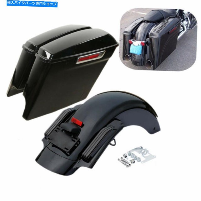 Rear Fender 5 "ハーレーCVO Street Road Glide 14-20のためのサドルバッグ＆リアフェンダーフィット 5" Stretched Saddlebags &