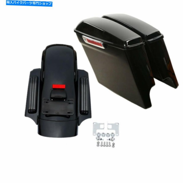 Rear Fender 5 "ストレッチサドルバッグ+リアフェンダーフィットハーレーCVOツーリングFL 2014-2020アメリカ 5" Stretched Saddl