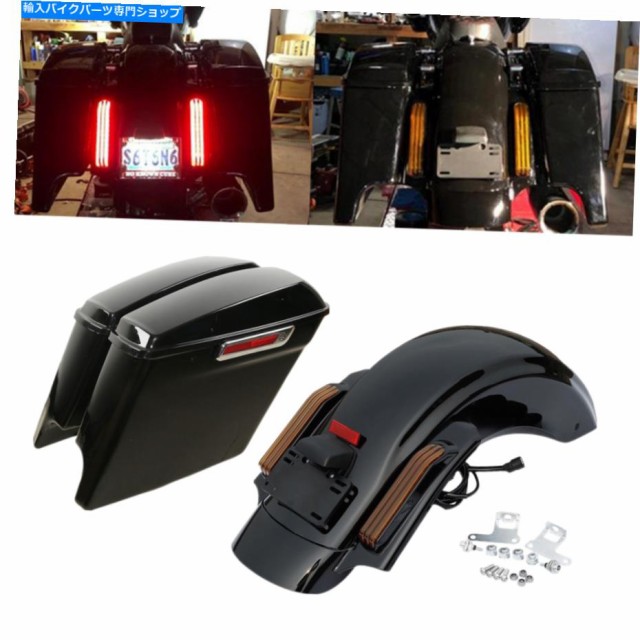 Rear Fender 2014-2021のハーレーツーリングのための5 "拡張されたサドルバッグリアフェンダーフィット 5" Extended Saddlebag R