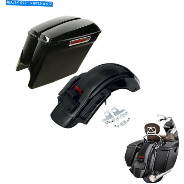 Rear Fender 5 "ハーレーツーリングflht flhr 14-20のためのサドルバッグ＆リアフェンダーフィット 5" Stretched Saddlebags & R