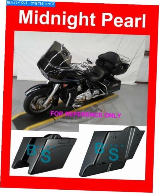 サイドバック ミッドナイトパールストレッチサドルバッグボトムハーレーストリートロードグライド93-13 Midnight Pearl Stretche