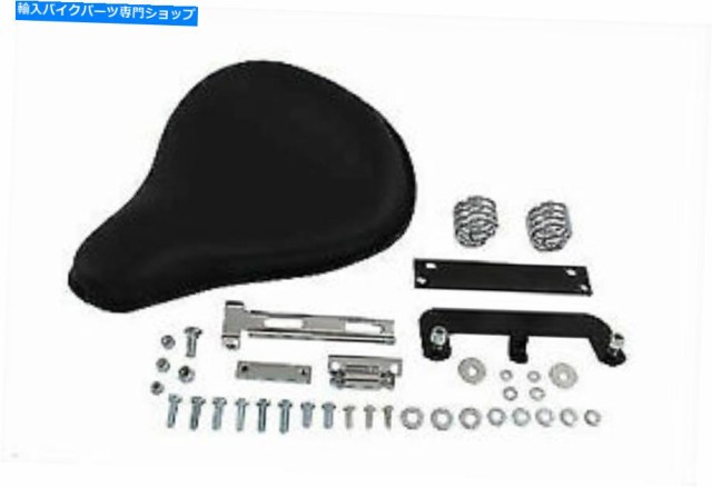 シート V-TWINブラックレザーソロシートキット47-0133 V-Twin Black Leather Solo Seat Kit 47-0133