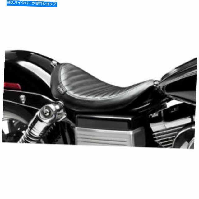 シート Le Pera Black Lil Nugget Solo Seat 2006-17 Harley Dyna FXD FXDWGモデル Le Pera Black Lil Nugget Solo Seat 2006-17