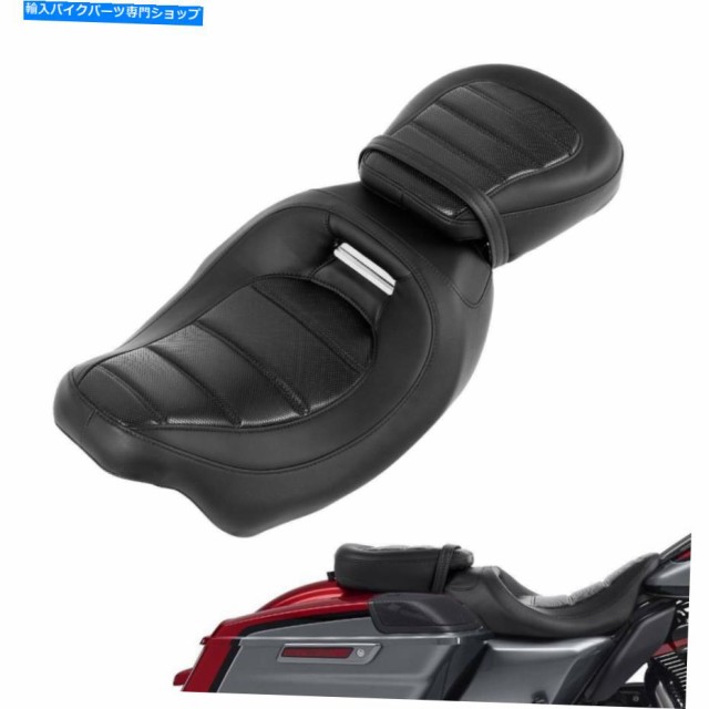 シート ブラックドライバーシート＆旅客シートピリオンフィットグライド09-2020 Black Driver Seat & Passenger Seat Pillion Fi