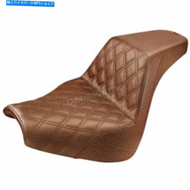 シート サドルメン茶色の格子ステッチステップアップシート - 818-31-172BR Saddlemen Brown Lattice-Stitch Step-Up Seat - 818