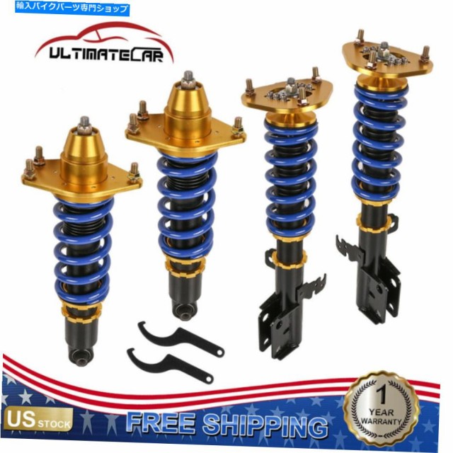 サスペンション セット4フルオロオーバーストラットコイルコイル2005-2010 SCION TC 2.4L調整可能 Set 4 Full Coilover Struts C