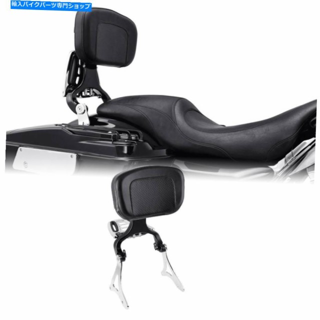 バックレスト 調節可能なライダーの乗客の背もたれW /マウントフィットハーレーストリートグライド14-21 Adjustable Rider Passe