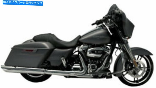 マフラー Chrome 4 "ハーレー・ダビッドソンFLH FLT 2017のためのマフラー Kerker Slash Slip On Chrome 4" Mufflers For Harley