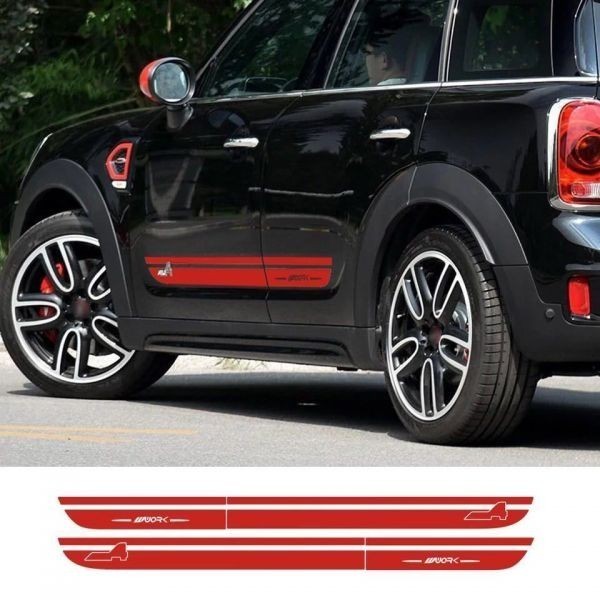 オープニング大放出セール ミニクーパー ステッカー ドアサイド ストライプ ボディ デカール スカート カントリーマンf60 レッドの通販はau Pay マーケット オータムネットショップ 商品ロットナンバー 安い Www Eventsculptors Com