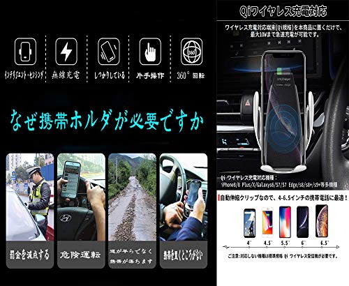 配送無料 車載ワイヤレス充電器 車載 ホルダー 赤外線センサー 自動開閉 2in1 吸盤式 吹き出し口式 急速ワイヤレス充電器 車載スマホの通販はau Pay マーケット マイハニーハント 商品ロットナンバー 455296430