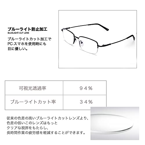 wowlomo 老眼鏡 遠近両用メガネ 累進多焦点 おしゃれ メンズ ブルーライトカット 軽量 手軽 スリム オシャレ 男女兼用 リーディンググラ