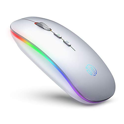 最安 送料無料 マウス ワイヤレス 充電式 INPHIC アルミ合金ローラー 底盤 七色 無線マウス 光学式 スーパーセール期間限定 2.4GHz 静音 3D USB 超薄型 高感度 軽量