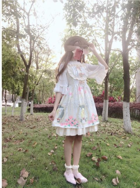 ロリ ワンピース ロリータ レトロ ジャンパースカート ジャンスカのみ販売 甘ロリ 姫ロリ リボン うさぎ 童話風 フリル お茶会 ピンク オの通販はau Pay マーケット ベースキャンプ 商品ロットナンバー