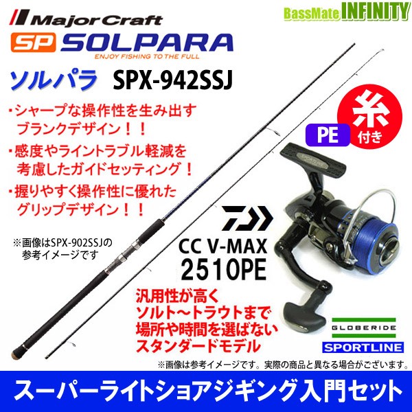 Pe1号 約130m 糸付き メジャークラフト ソルパラ Spx 942ssj スーパーライトショアジギング スポーツライン Cc V Max 2510peの通販はau Pay マーケット バスメイトインフィニティ キャッシレス5 還元対象店 商品ロットナンバー