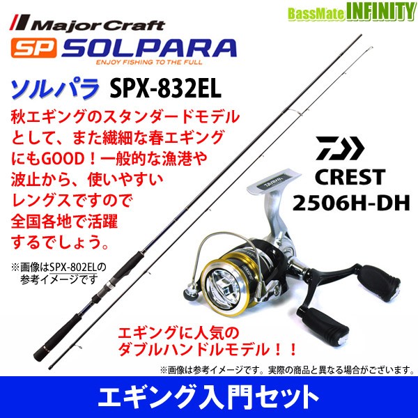 エギング入門セット メジャークラフト ソルパラ Spx 2el ダイワ 16 クレスト 2506h Dhの通販はau Wowma ワウマ バスメイトインフィニティ 商品ロットナンバー