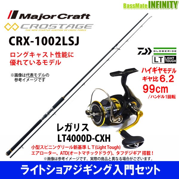 独特の上品 ライトショアジギング入門セット メジャークラフト クロステージ Crx 1002lsj ダイワ 18 レガリス Lt4000d Cxh ブランド公式通販 Drehuanuco Gob Pe