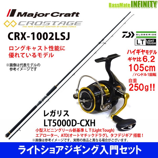 値下げ ライトショアジギング入門セット メジャークラフト クロステージ Crx 1002lsj ダイワ 18 レガリス Lt5000d Cxh 超美品 Icctower Mn