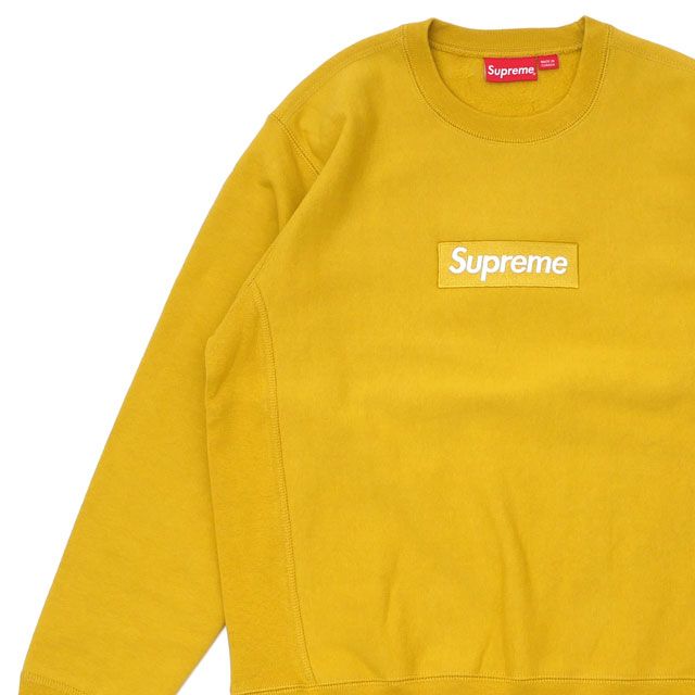 欲しいの シュプリーム Supreme Box Logo Crewneck ボックスロゴ Boxロゴ スウェット Mustard Crewneck Supreme 新品 Swt Hoody 大川家具 館shop 8b1b0e Coopcristobal Com