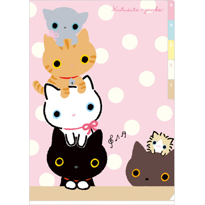 靴下にゃんこ たてづみシリーズ インデックスホルダー 5ポケット Fyの通販はau Wowma ワウマ スマホ キャラ グッズの ビッグスター 商品ロットナンバー