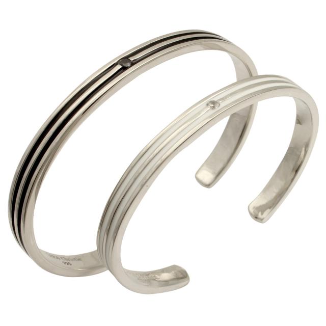 ララクリスティー エナメル ギフト プレゼント ペア LARA Christie オリンピアバングル CZ シルバー925 ジュエリー バングル