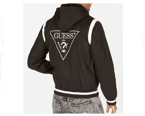 お待たせ ゲス Guess Logo Embroidery At The Chest Guess メンズ And Hooded Back Zip仕様でフード脱着可能 フード付きスタジャン メンズ Guess Hooded Jacket クラスマネージ 404d62cb Andersonareaymca Org