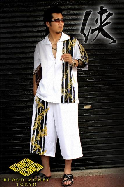 公式の 送料無料 白 黒 Blood Money Tokyo半袖セットアップ 大きいサイズ悪羅悪羅系オラオラ系暴走族右翼雑誌掲載服 大注目 Gdpcambodia Org