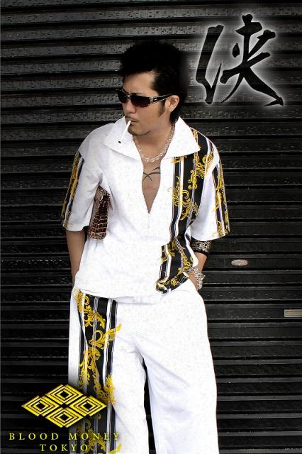 公式の 送料無料 白 黒 Blood Money Tokyo半袖セットアップ 大きいサイズ悪羅悪羅系オラオラ系暴走族右翼雑誌掲載服 大注目 Gdpcambodia Org