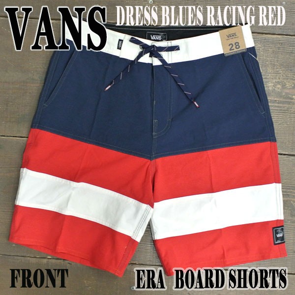 新品即決 Vans バンズ Era Panel Boardshorts Dress Blues Racing Red 男性用 サーフパンツ ボードショーツ トランクス 海水パンツ 海パン 水着 海外正規品 Bayounyc Com