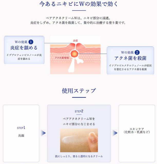 ニキビ ペアアクネクリームw 14g 皮膚の薬 吹き出物 ニキビ 第2類医薬品 ライオン M0の通販はau Pay マーケット 松林堂薬局 アクセット 商品ロットナンバー