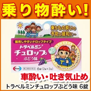 酔い止め トラベルミンチュロップぶどう味 6錠 第2類医薬品 乗り物酔い 車酔い 子供用 エーザイ M0の通販はau Pay マーケット 松林堂薬局 アクセット 商品ロットナンバー