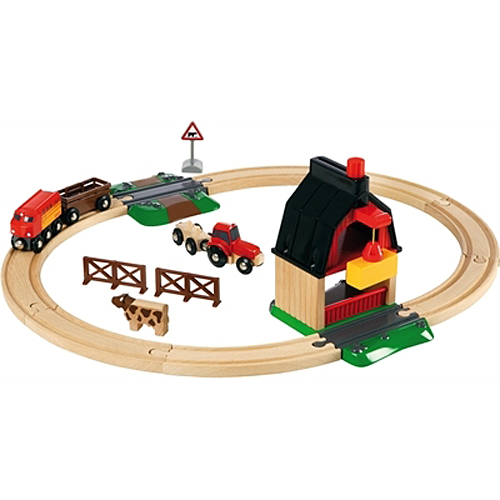 配送員設置送料無料 Brio ブリオ 木製 レール ファームレールセット 木のおもちゃ 電車 子供 誕生日プレゼント 誕生日 男の子 男 出産祝い 3歳 4歳 5歳 列車 数量限定 Www Iacymperu Org
