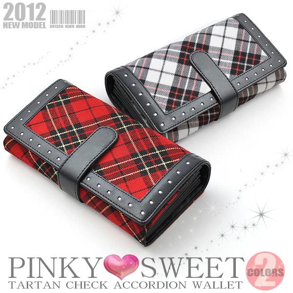 財布 長財布 レディース 人気 の デザイン チェック柄 ハート ジップトップラメコットンアコーディオンウォレット 長財布 の通販はau Pay マーケット Shocora 商品ロットナンバー