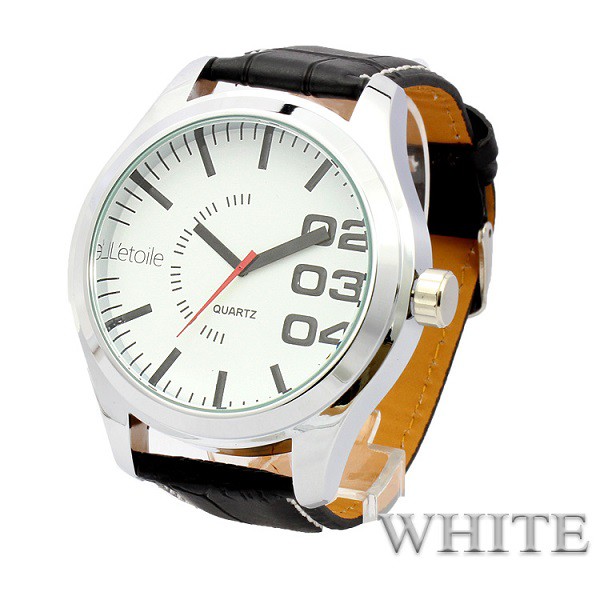 人気のビッグフェイスカジュアルウォッチビッグフェイス メンズ腕時計 クオーツ ホワイト ブラック日本製ムーブメント メンズ腕時計の通販はau Pay マーケット Shocora 商品ロットナンバー