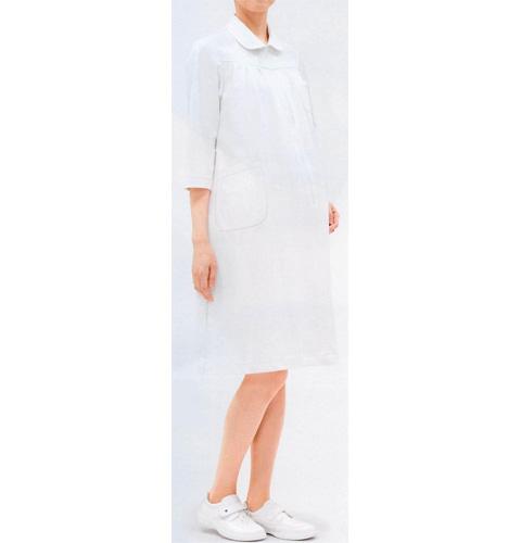 スプリングフェア 73 011 マタニティ ワンピース 7分袖 白衣 医療用白衣 看護師用 ナースモンブラン 白 ホワイト ナース 21公式店舗 Farmerscentre Com Ng