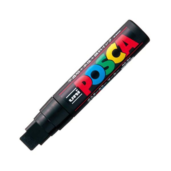 (まとめ) 三菱鉛筆 水性マーカー ポスカ 極太角芯 黒 PC17K.24 1本  【×30セット】 送料無料！