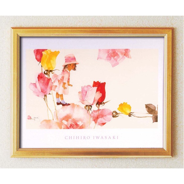 大人気 いわさきちひろポスター額 金 花と少女 送料込 大特価アウトレット Iacymperu Org