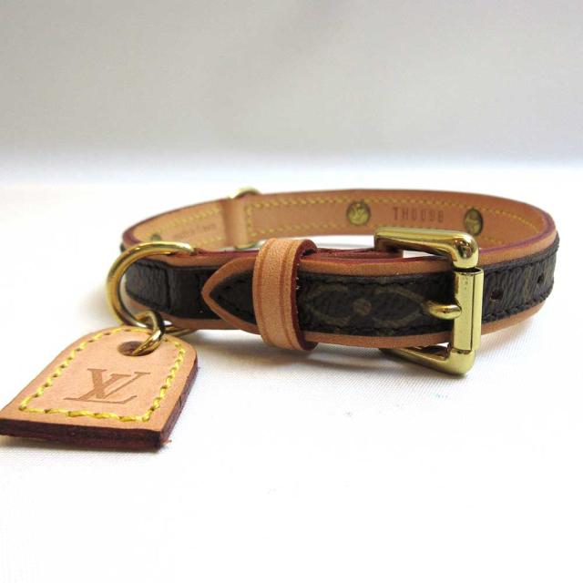 日本全国へ全品配達料金無料 ルイヴィトン 小物 コリエバクスターpm ブラウン 茶 首輪 小型犬用 ペット用品 Aランク モノグラム M Louisvuitton 美品 ペット ペットグッズ 首輪 胴輪 リード Yogafest Me